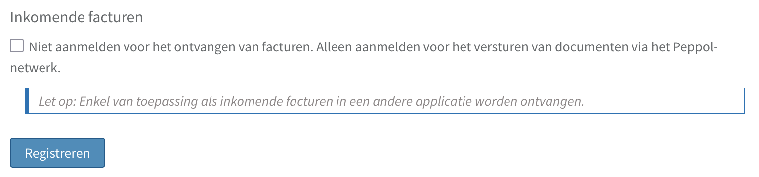 Peppol registratie
